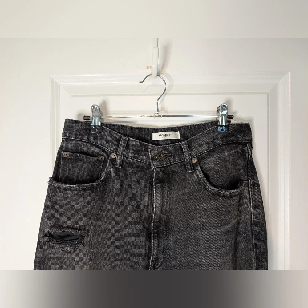 Moussy Vintage Black Stuart Boy Skinny Jeans in Size 28